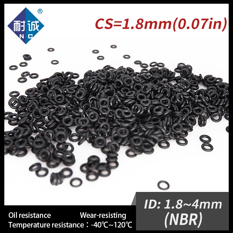 20 шт./лот резиновый черный NBR CS1.8mm ID1.8/2/2.24/2.5/2.8/3.15/3.55/3.. 75/4 мм уплотнительное кольцо