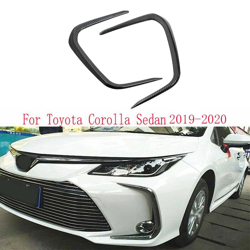 Для передних фар из углеродного волокна противотуманных обложки для бровей Toyota хор 2019|Аксессуары авто| |