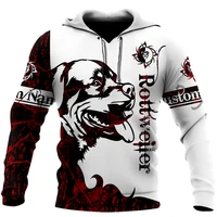 fashion beautiful rottweiler red tattoo 3d printed unisex deluxe long sleeve hoodie sweatshirt zip pullover casual pullover