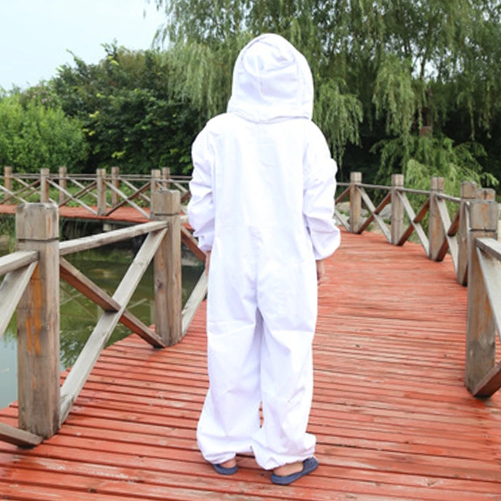 

Protective Outfit Beekeeping Suit Ventilated Veil Hood Professional Safety With Gloves Hive Tool Apiarist Clothing Durable