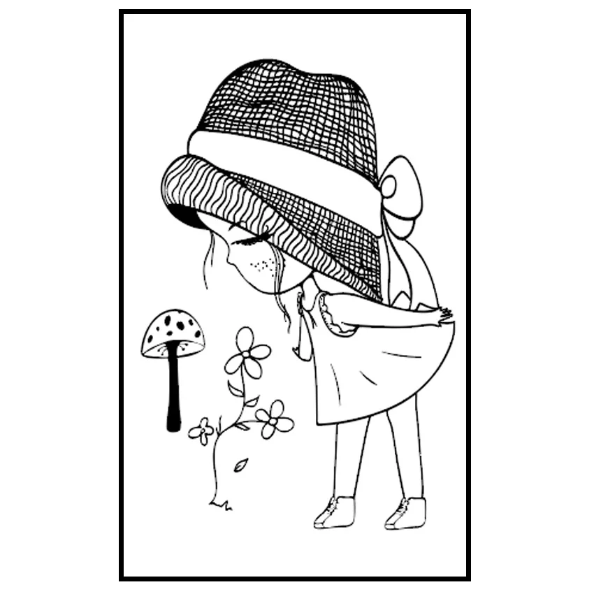 Горячая продажа Грибная девочка прозрачные штампы/силиконовые уплотнения Ролик