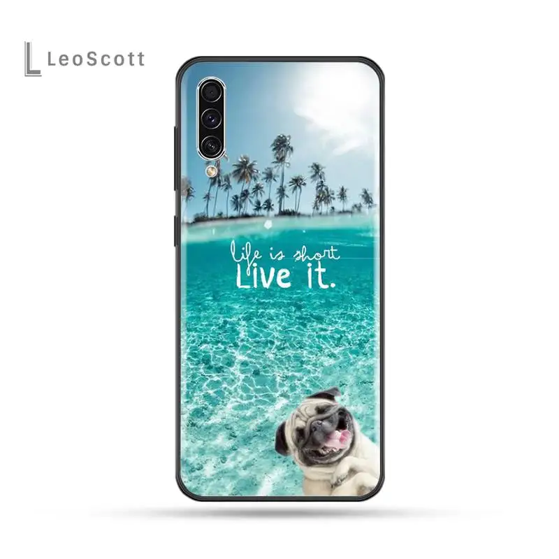

Pug French Bulldog beach sunset Phone Cases For Samsung Galaxy M10 20 30 A 40 50 70 71 A6 A9 2018 J7 CORE PLUS STAR S10 5G C8