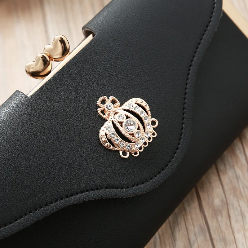 Женский Длинный кошелек для мелочи Кожаный клатч с застежкой и отделением