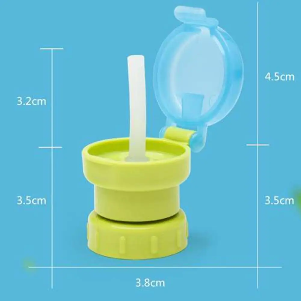 

Portable Hygiene Drink Feeder No Spill Choke Cute Water Bottle Adapter Cap With Tube Drinking Straw For Baby Infants Kid Easy