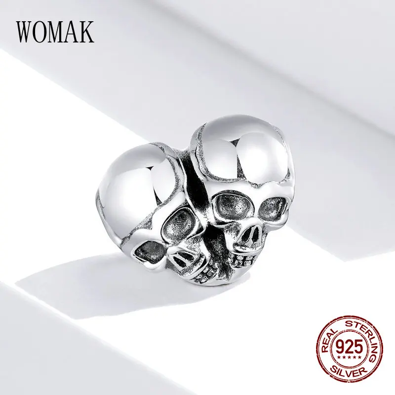 Браслет-подвески для женщин оригинальный Шарм с черепом украшение подарок на