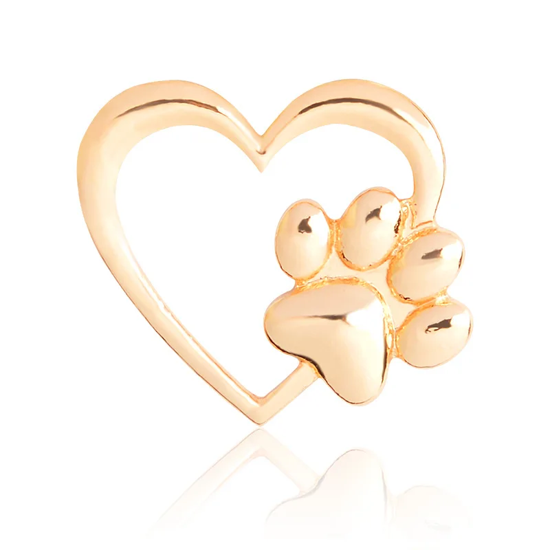 

Simple popular love dog paw collar pins bag clothing fashion brooch