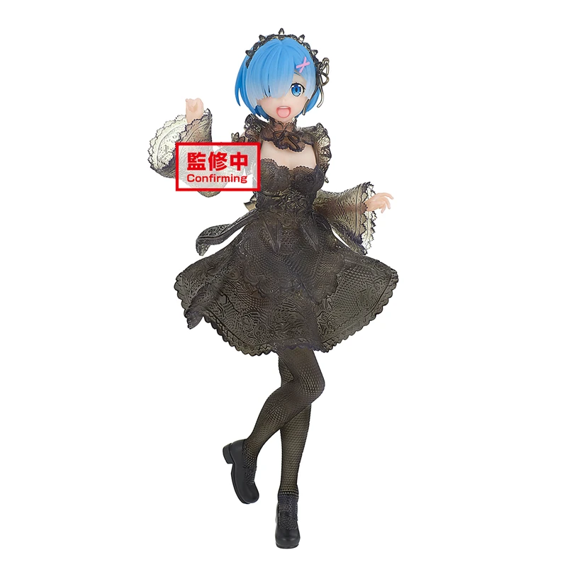 

Pre-Sale 22Cm Re:life In A Different World From Zero Rem Black Maid Dress Anime Action Figure Peripherals Pvc Model Toys Gift