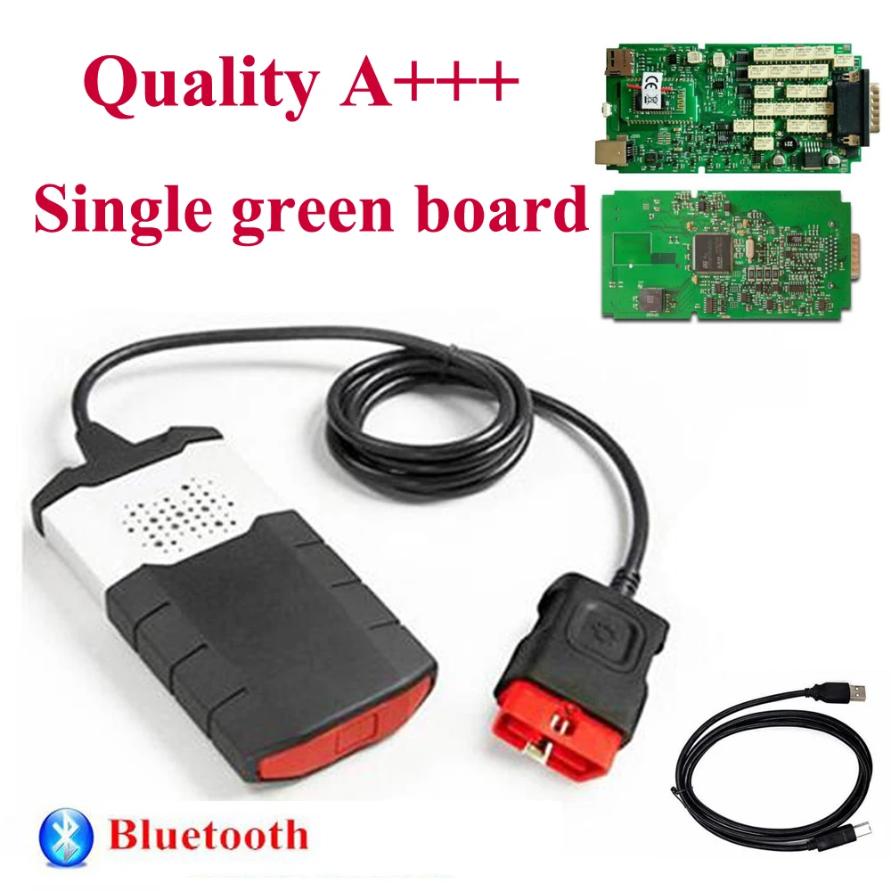 Одна зеленая плата pcb с bluetooth obd obd2 диагностический для delphi autocome ds150e cdp
