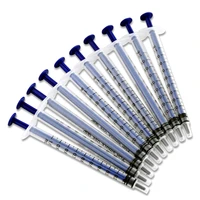 10pcs plastic disposable injector syringe 1ml measuring syringe for refilling measuring nutrient for oil or glue applicator
