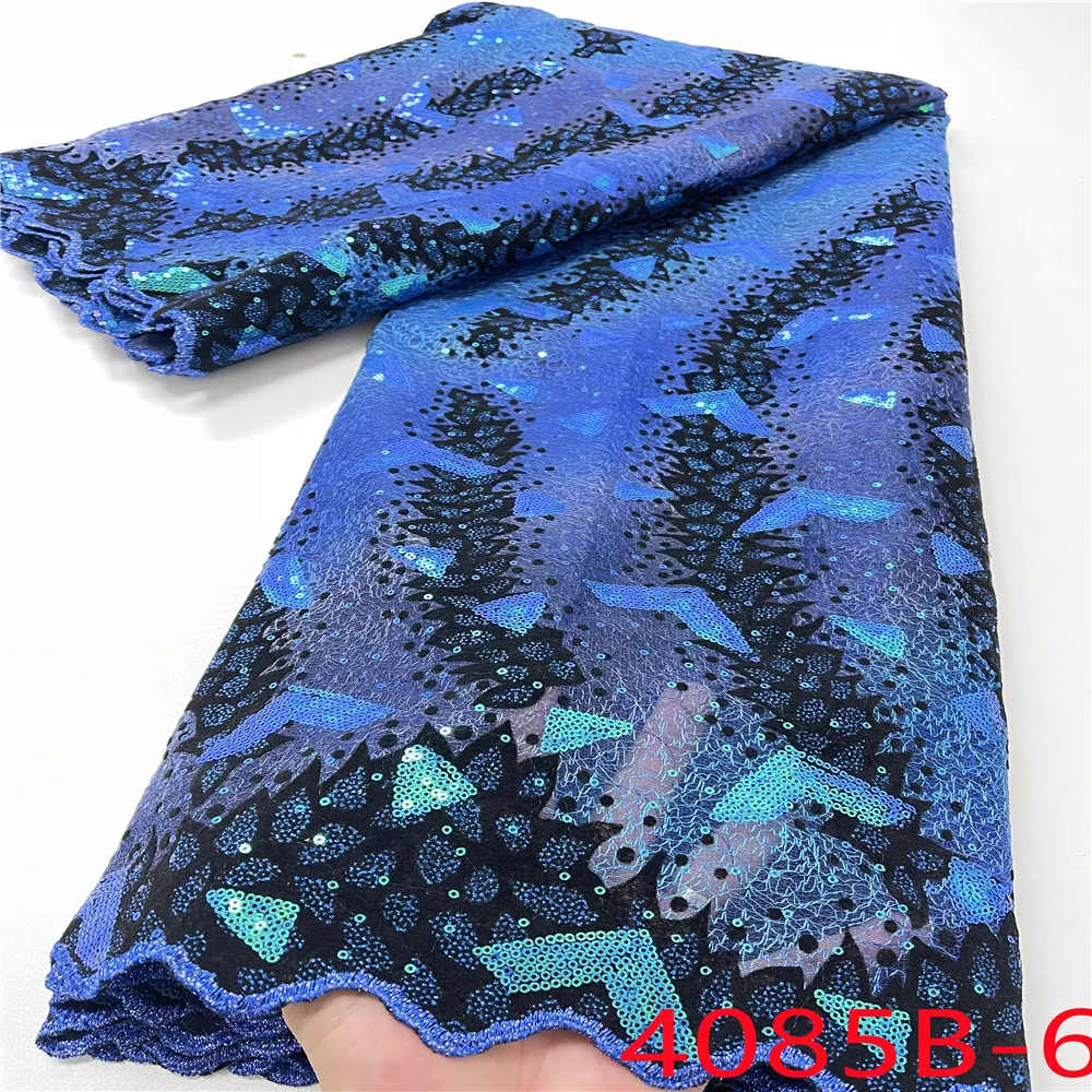 

African Sequins Laces Fabrics 2021 High Quality Lace Nigerian Mesh Net Lace Fabric for Wedding Party Sequence Lace APW4085B