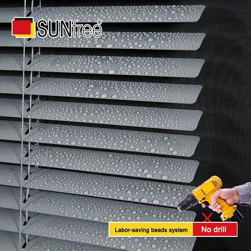 Алюминиевые жалюзи без сверления водонепроницаемая веревка из бусин 25 мм | Дом и