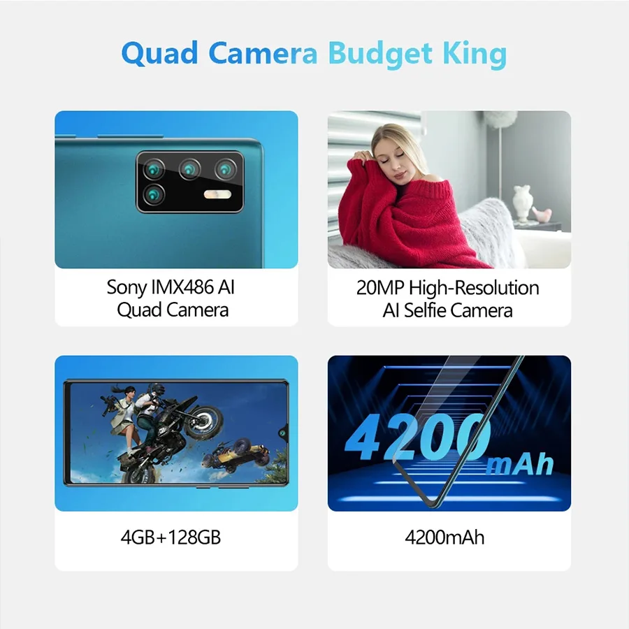 Чехол для Cubot P40 6 2 &quot&quot HD + 4 Гб 128 ГБ 12MP Quad Камера смартфон NFC 4200 мАч Android 10 две sim