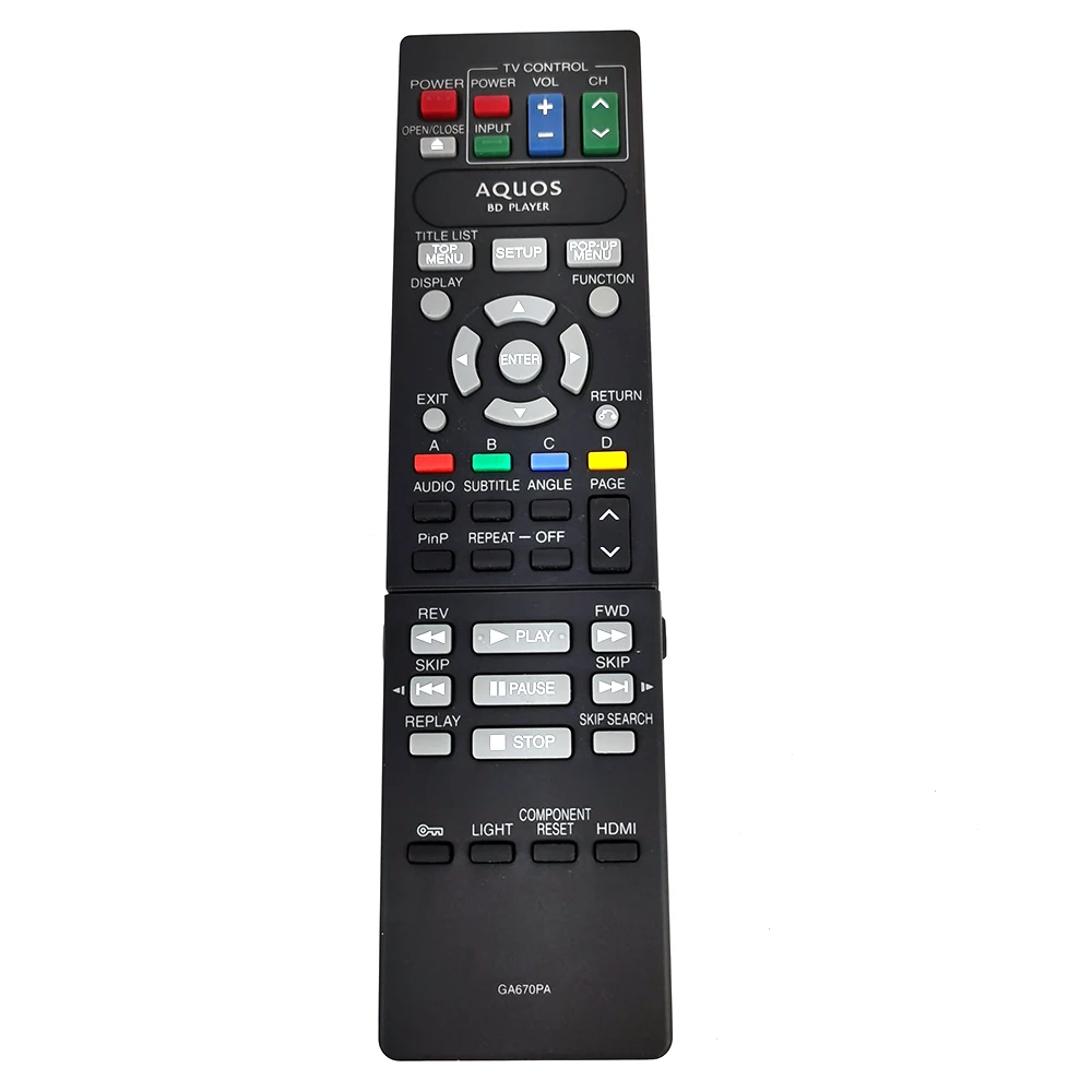 Пульт дистанционного управления GA670PA для Sharp Blu-ray, BD-HP50U, BD-HP50