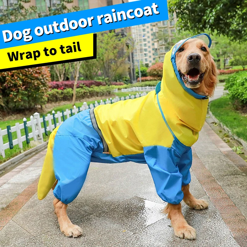 

Household products pet products dog products dog raincoatsFour seasons universal all-inclusive dog raincoat large dog golden re