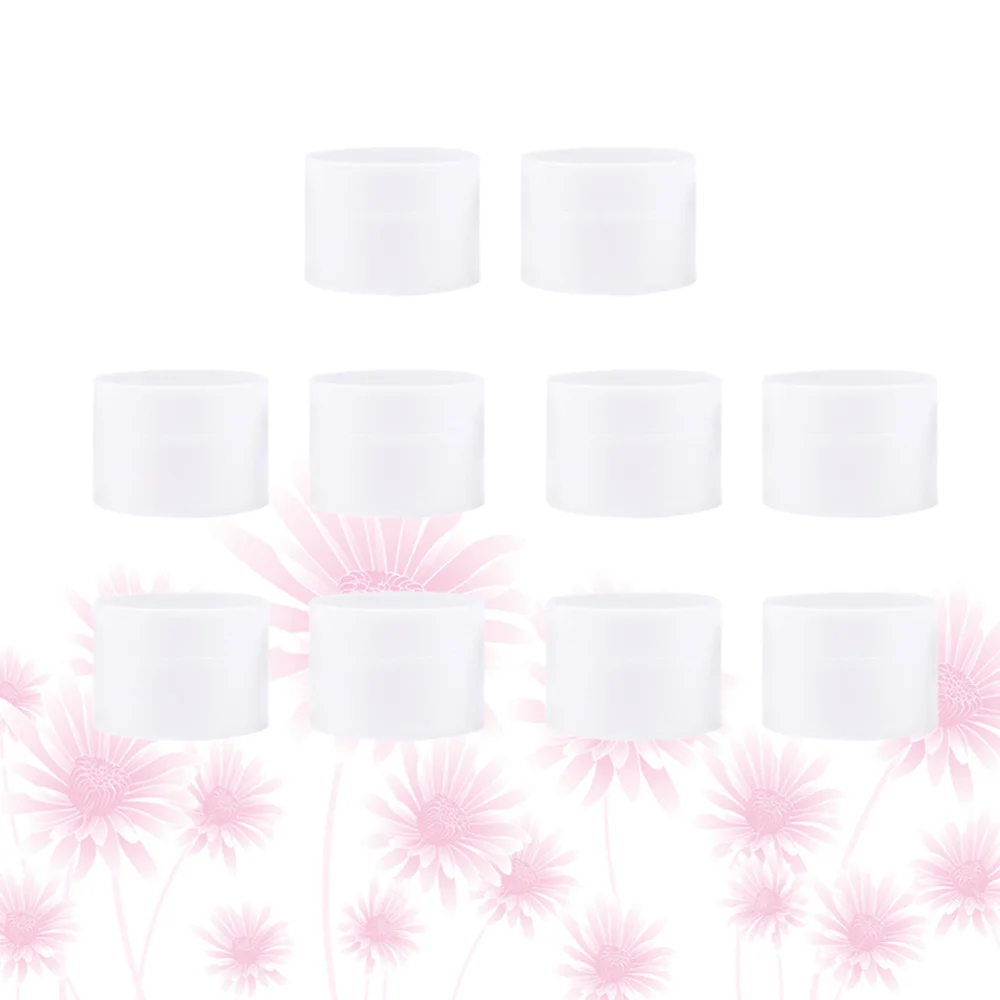 

10Pcs Dull Polish Makeup Cream Bottle Lotion Cream Subpackaging Bottle Cosmetics Container White (3g)