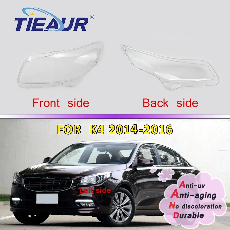 

Car Headlight Lens Cover for KIA K4 2014-2016 4Doors Auto Accessories Headlamp Clear Shell Transparent Lens Cover Replacement
