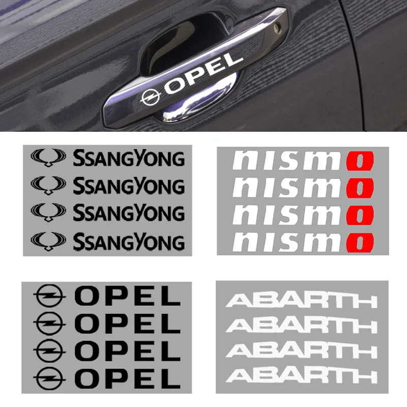 

Car Door Handle Scratches Protective Protector Doorknob Stickers For Abbas Abarth Punto 124/125/500 stilo ducato Car Styling