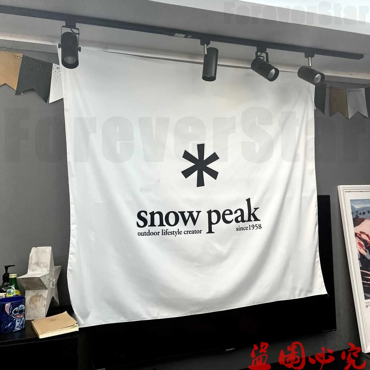 

Sneeuw Piek Backgound Decor Doek Nordisking Opknoping Wandtapijten Hond Hippie Muur Deken Zwart Wit Camping Tapijt Yoga Mat