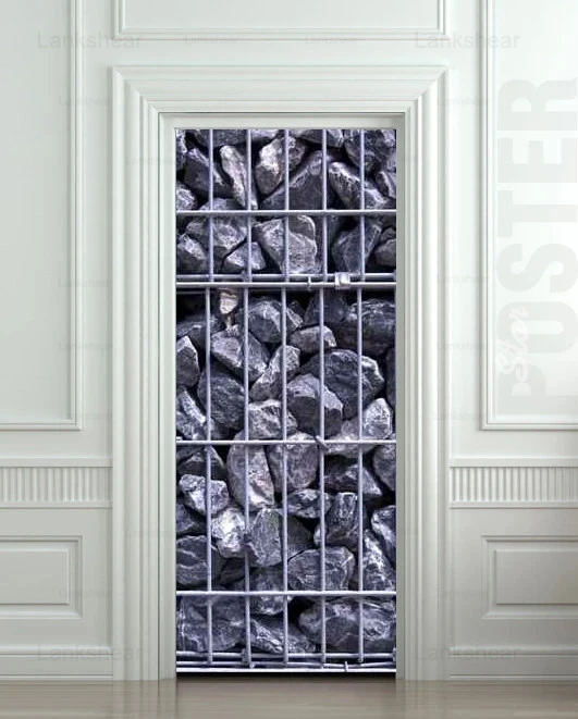 

Coal Miner Minerals 3D Door Sticker Diy Waterproof Pvc Mural Decole Film Home Door Decoration Modular Print Self-Adhesive Poster