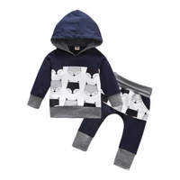 baby girls boys clothing sets kids casual letter hooded t shirt childrens sports suit clothes