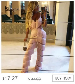 Slaygirl, Осенний сексуальный женский комбинезон, элегантный, с кисточками, длинный, белый, женский комбинезон, s, комбинезоны с v-образным вырезом, с открытой спиной, боди, Комбинезоны для офиса