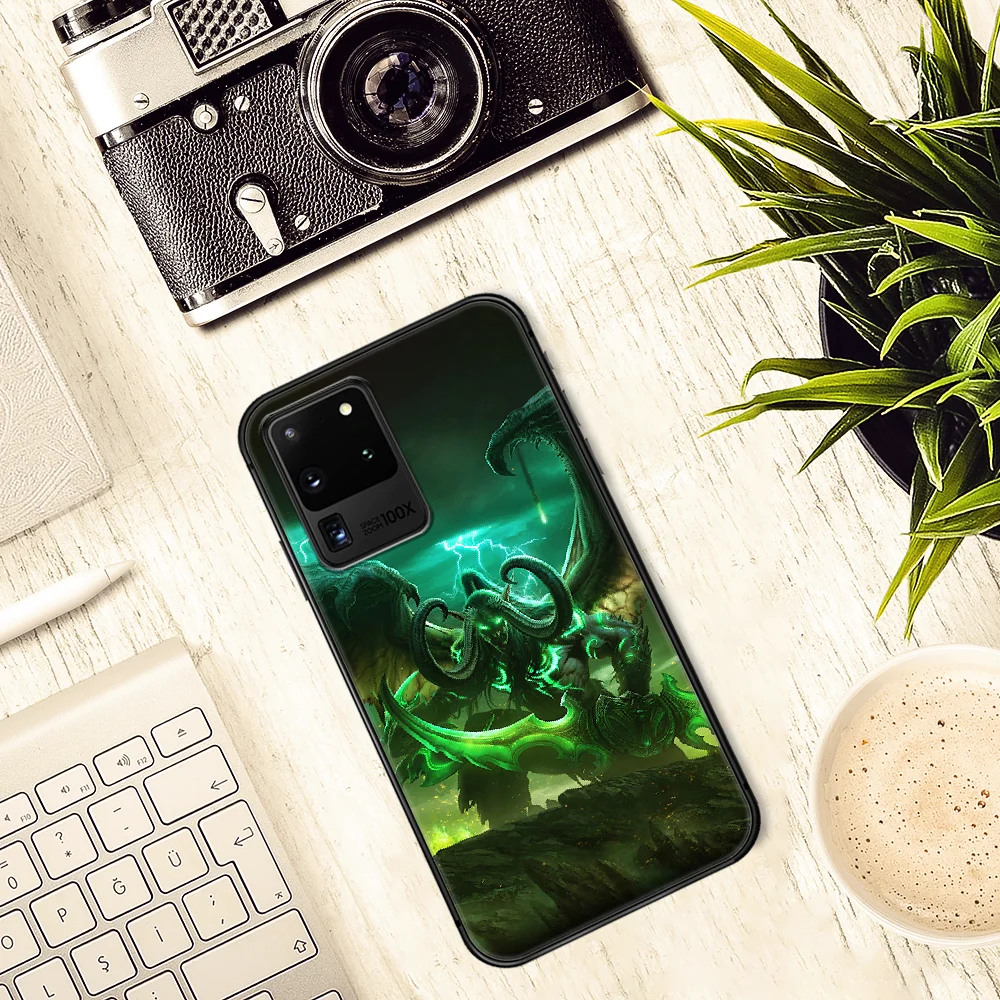 

Illidan World of Warcraft Phone Case Cover Hull For Samsung Galaxy S 7 8 9 10 e 20 FE edge uitra plus Note 9 10 20 black Back 3D