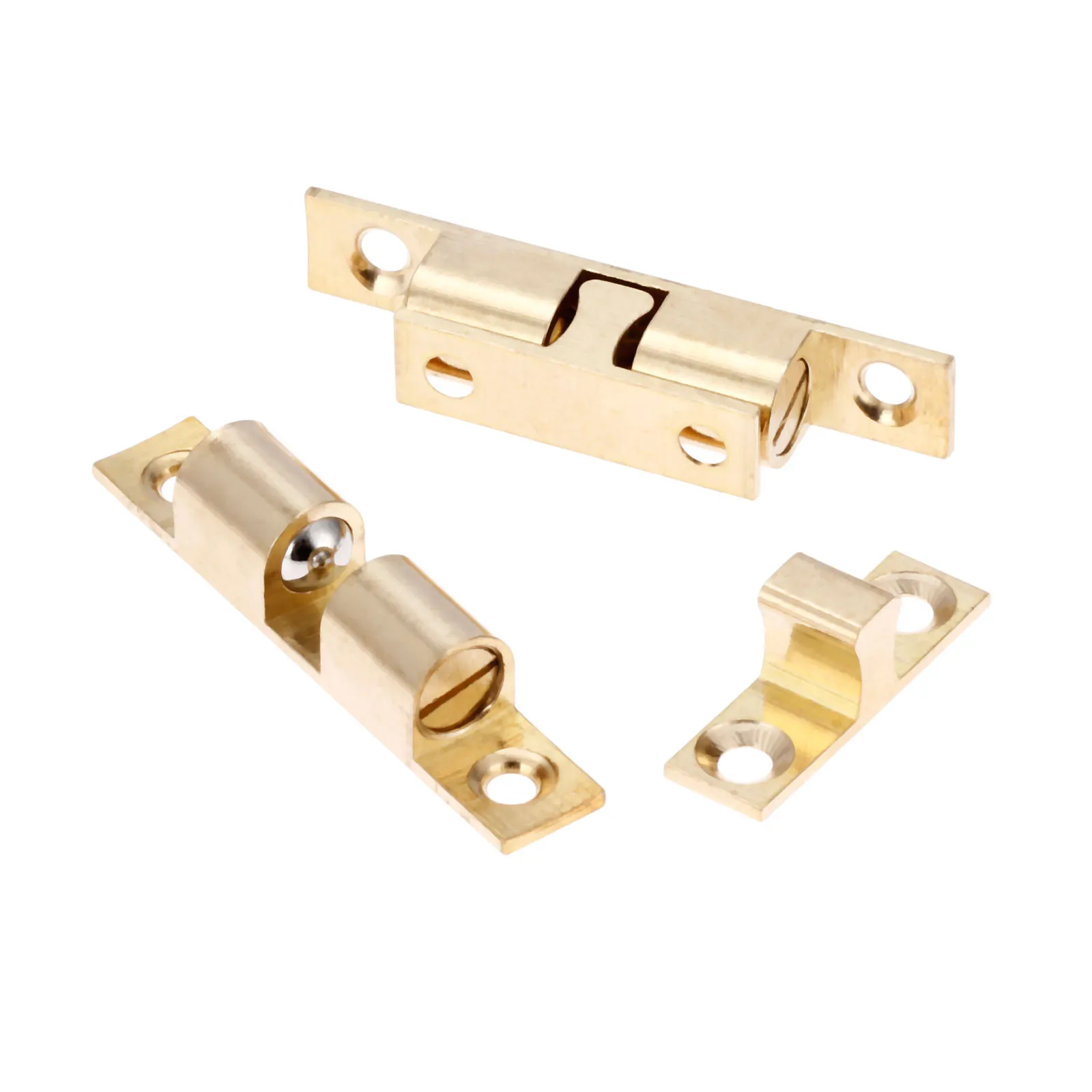 1Pc Metal Double Ball Latch Clip Lock Touch Roller Cupboard Drawer Cabinet Door Catches Bead Furniture Hardware 60mm | Обустройство