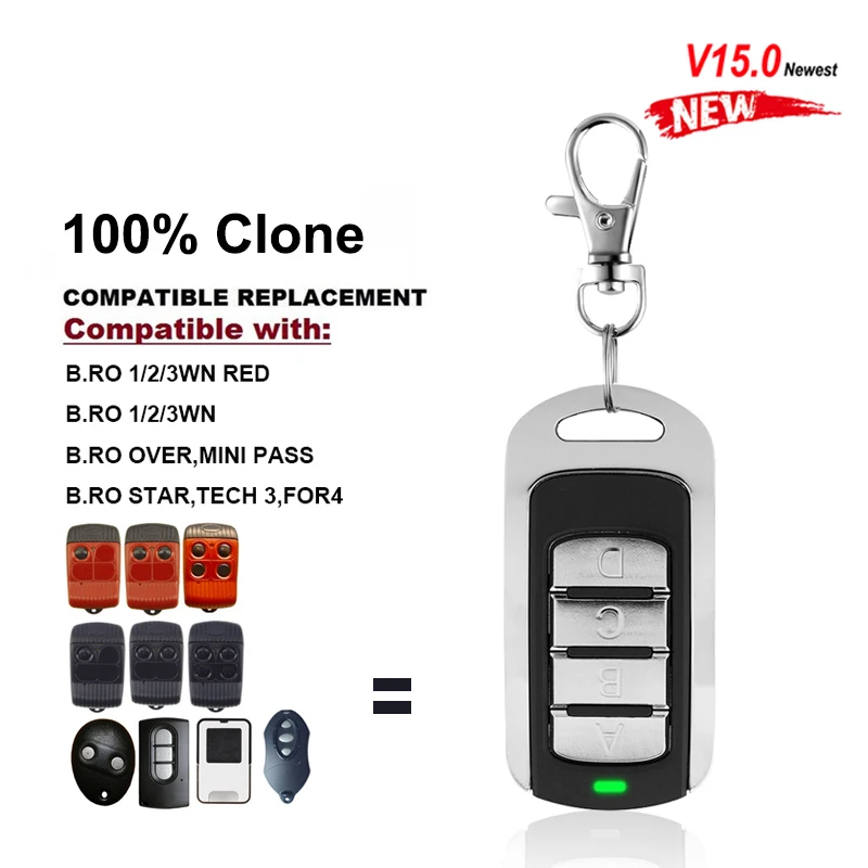 

ALLMATIC BROWN RED BRO OVER MINI PASS Garage Door Remote Control Clone IPX6 V15.0 Duplicator for ALLMATIC Garage Gate Door New