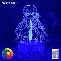 newest 3d anime lamp danganronpa kirigiri kyouko illusion led changing nightlights lampara for bedroom decoration dropshipping