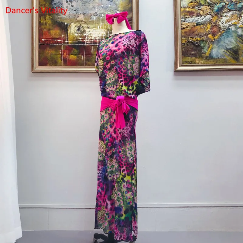 

Belly Dance Female Elegant Robe Practice Clothes Profession Custom Oriental Dancing Adult Child Dress Performance Clothing