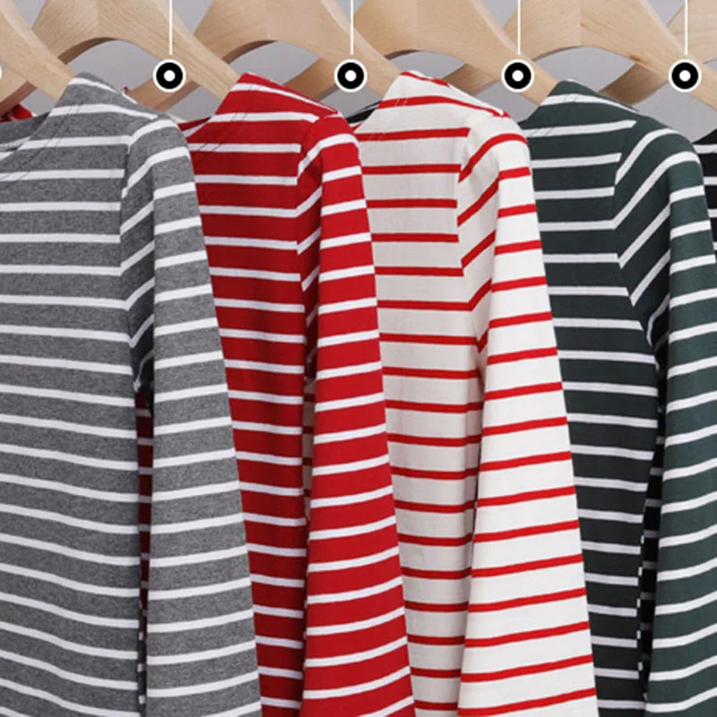 

spring clothes for women long sleeve shirt women striped oversized t shirt cotton women clothes 2020 plus size korean style