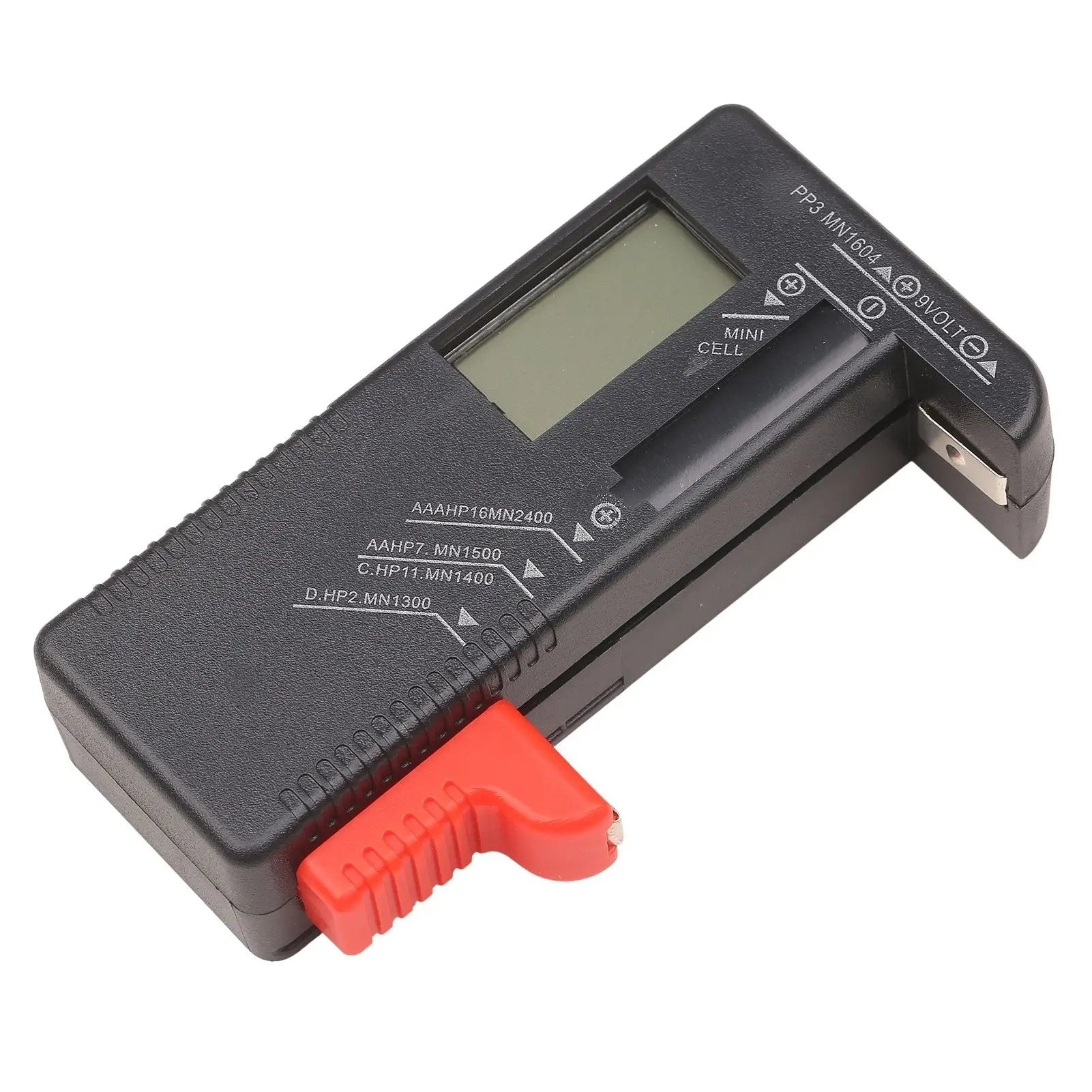 

Battery Organizer Storage Case with Removable LCD Tester Various Slot Size for AAA, AA, 9V, C and D Battery