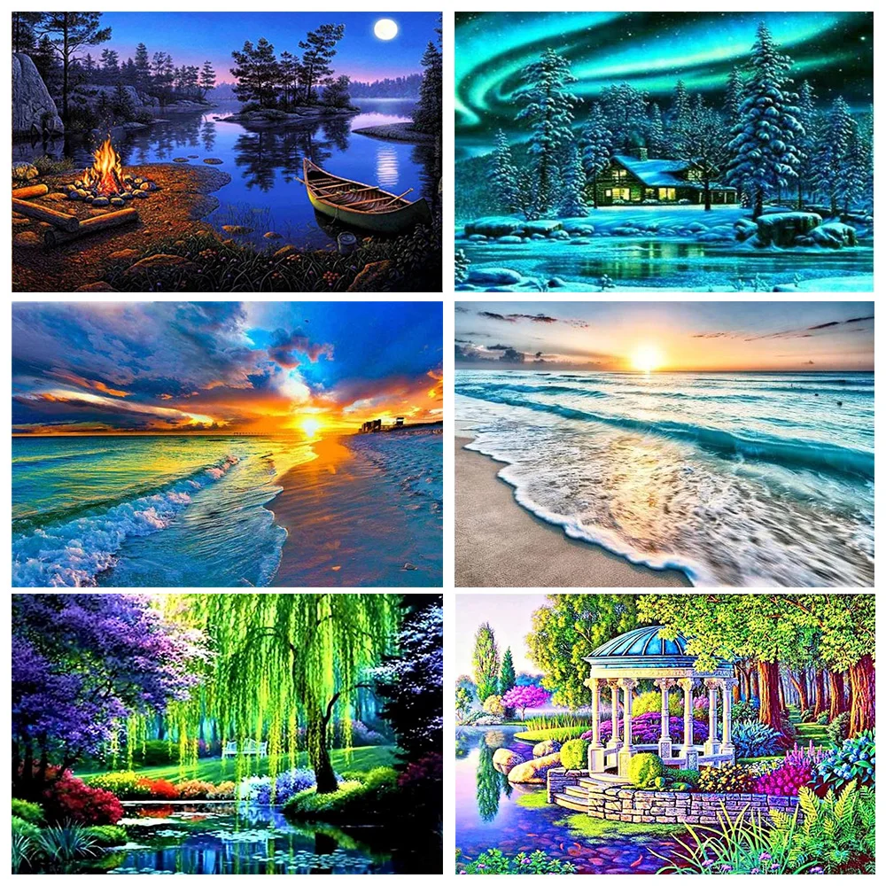 

5D алмазная живопись «сделай сам», с рисунком Морского Пейзажа и берега, полная вышивка крестиком, украшение для дома, подарок