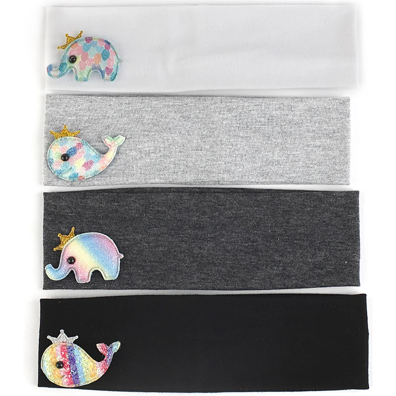 Повязка на голову с радужным слоном для новорожденных мальчиков и девочек Милые