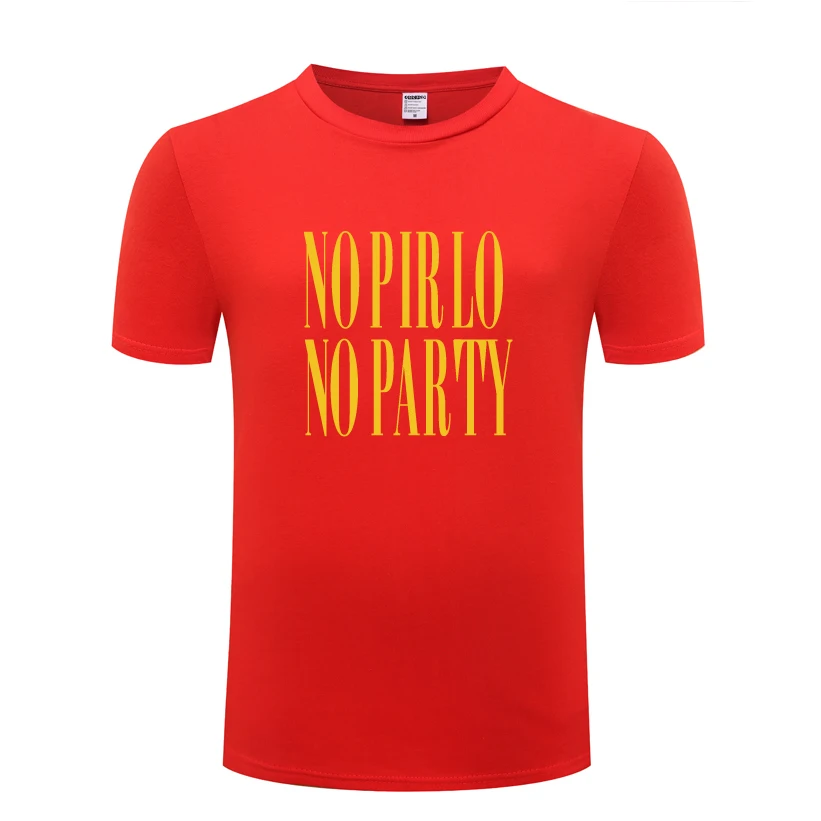 Футболка мужская с надписью NO PIRLO тенниска без вечевечерние повседневная майка