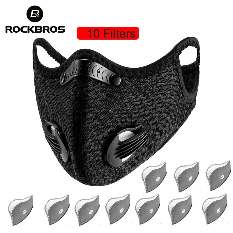 Маска велосипедная ROCKBROS для мужчин и женщин пылезащитная с фильтром из