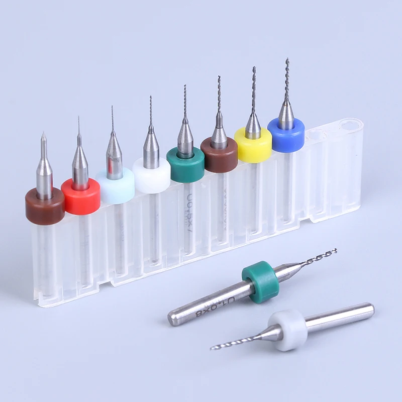 

10pcs PCB Mini Drill Bit Tungsten Steel Carbide For Print Circuit 0.1/0.3/1.1mm