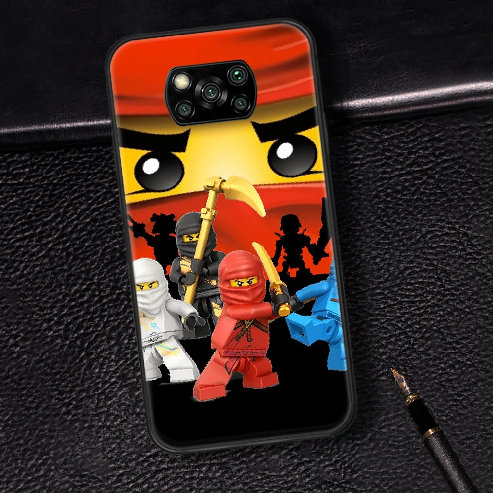 

Legos Ninjago Phone case Cover Hull For Xiaomi Mi A2 A3 8 9 SE 9T 10 10T Lite Pro Ultra Poco x3 black Cell Fashion Shell 3D