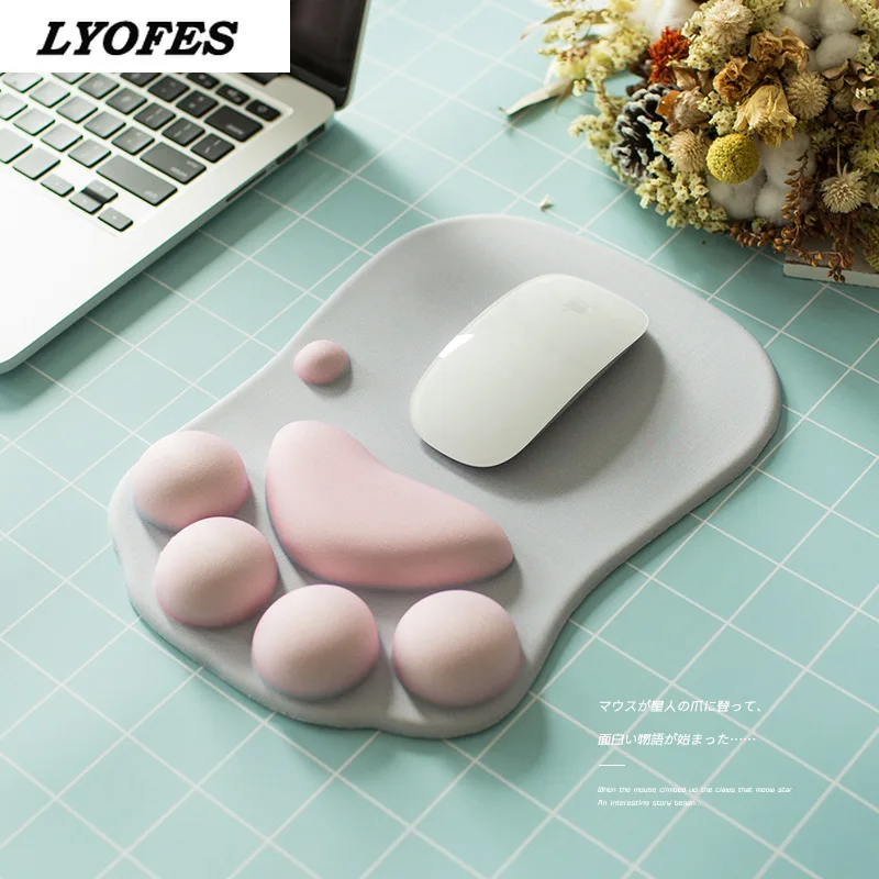 

Cute Cat Paw Mouse Pad Anti-Slip Silicone Mice Mat PC Laptop Computer Office Comfort Wrist Rest Support Gaming Accessory