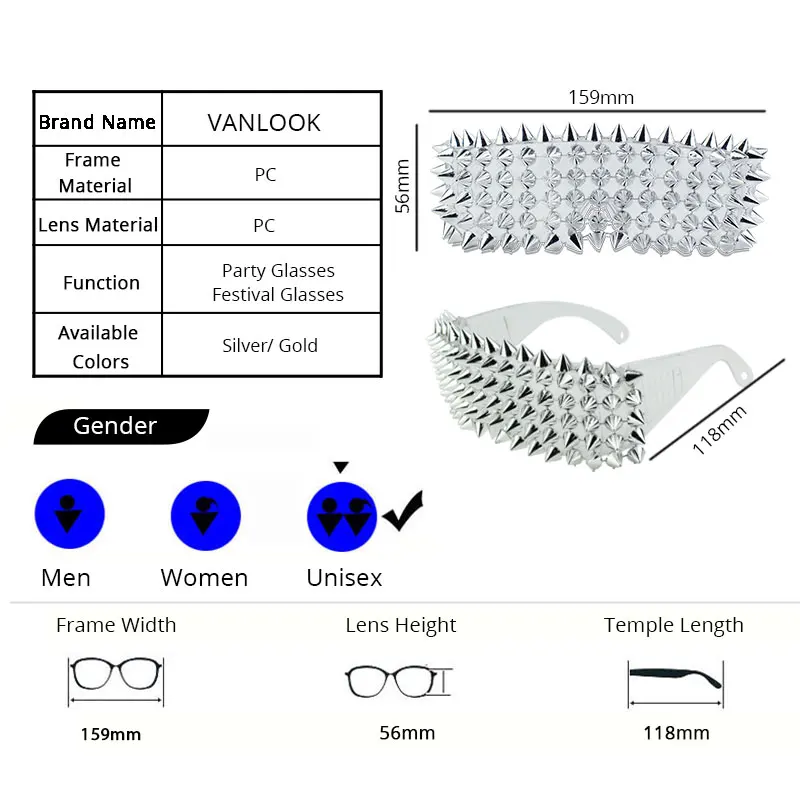 Праздничные солнцезащитные очки необычные в стиле стимпанк женские золотые и
