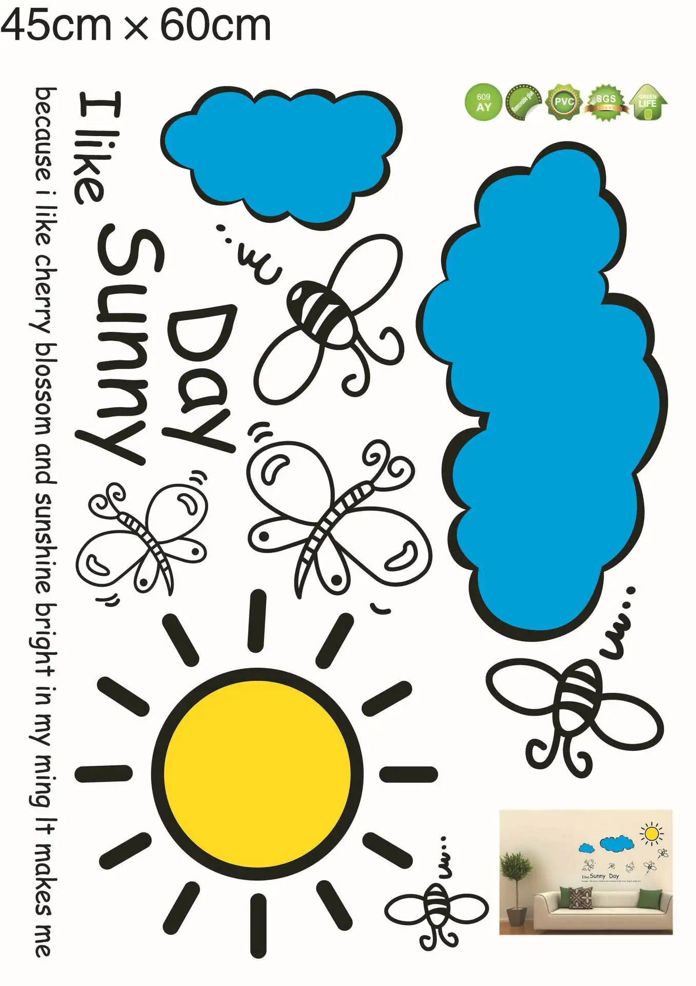 С абстрактным рисунком в виде солнца белые облака пчелы солнечный день