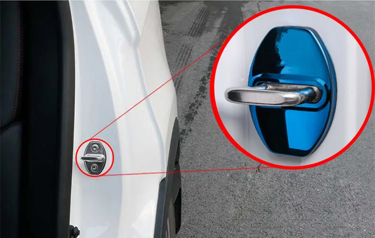 FLYJ 4 шт. для Volkswagen PASSAT B4 B5 B6 B7 NMS CC R36 Автомобильная Наклейка защитная крышка замка