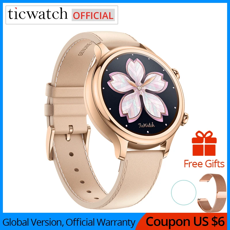 Умные часы Ticwatch C2 оригинальные смарт ОС от Google GPS пульсометр ремешок Pay|Смарт-часы|