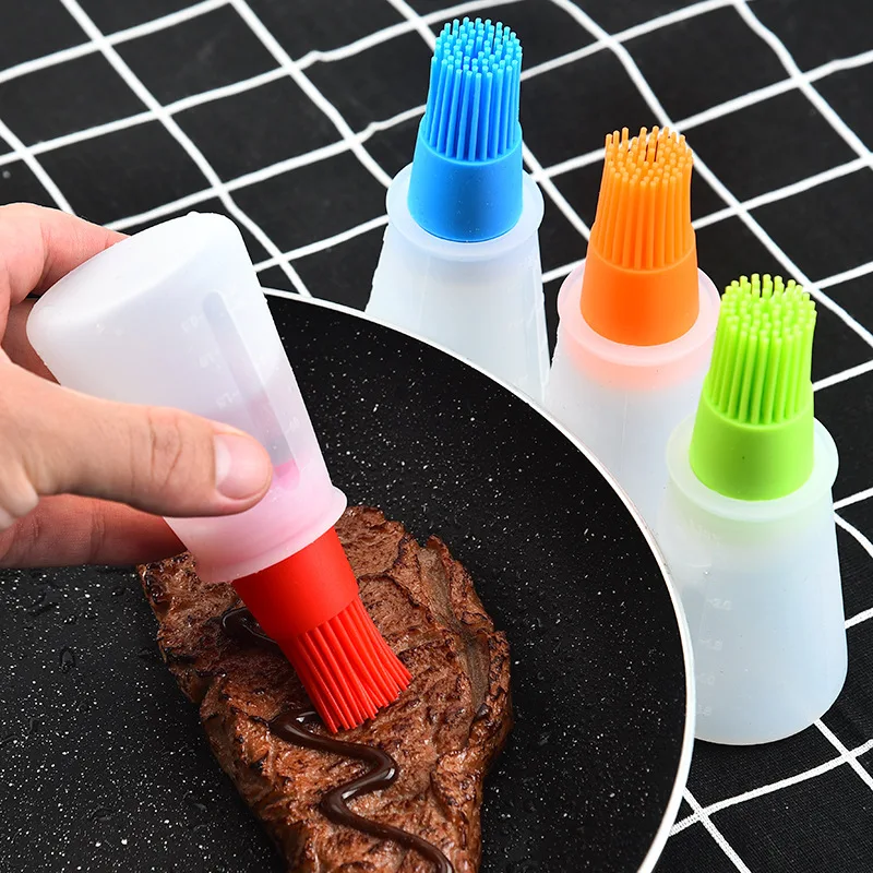 

Portable Silicone Oil Bottle Brush BBQ Kebab Grill Brush Temperature Resistant Barbecue Tools Accessories Kitchen Supplies