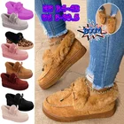 Женские зимние ботинки, женская обувь до щиколотки, замшевые кожаные зимние ботинки, плюшевые теплые ботинки с натуральным мехом, без шнуровки, искусственная кожа 36-43