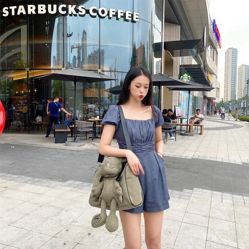 vender Disney Moda Nova 2021 Boneca Travesseiro Bolsa De Lona Militar Coreano Estudante Bolsa Ombro