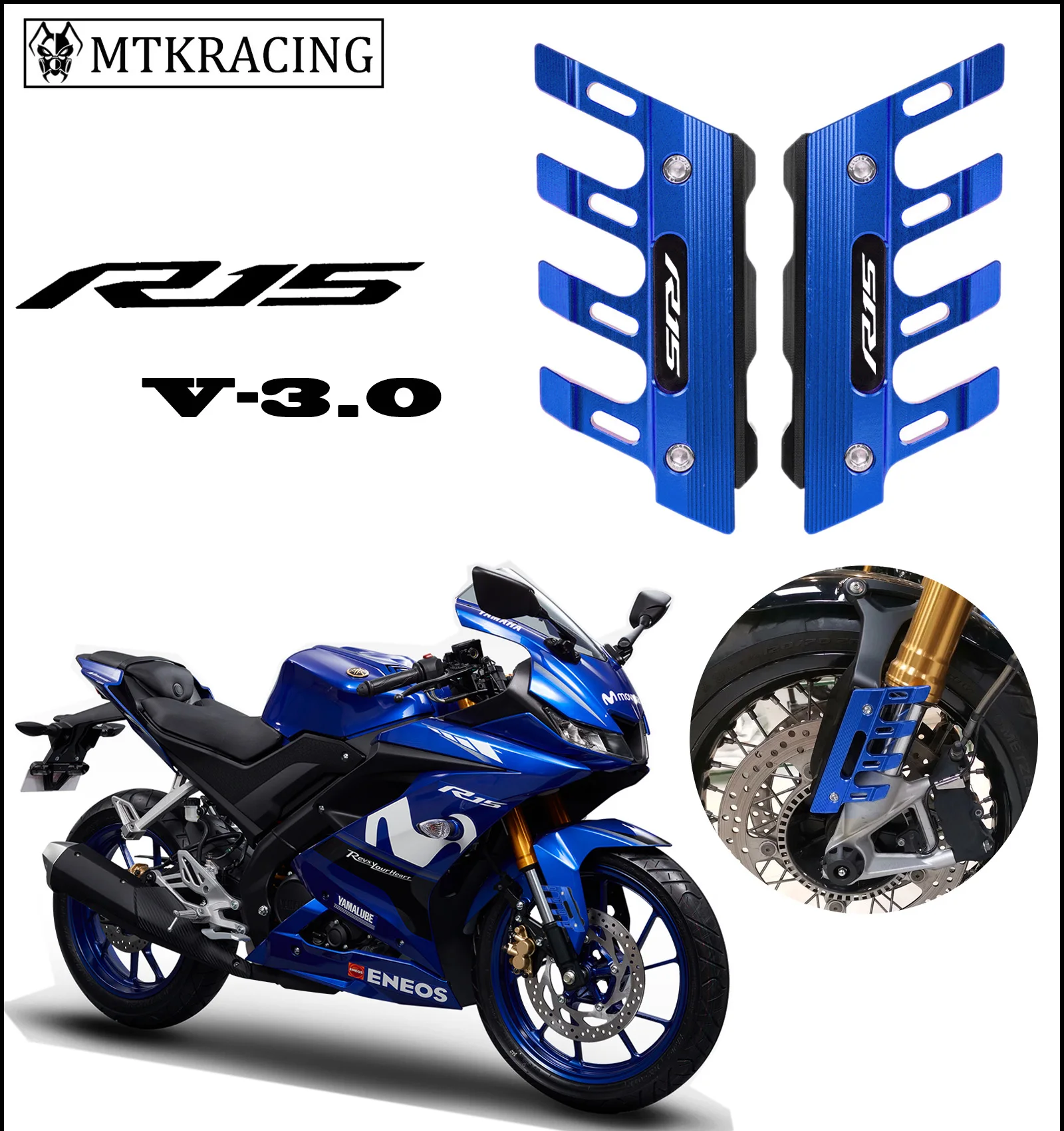 

For R15 V3.0 R 15 R15 YZF-R15 R 15 V3.0 Motorcycle Mudguard Front Fork Protector Guard Block Front Fender Slider Accessories