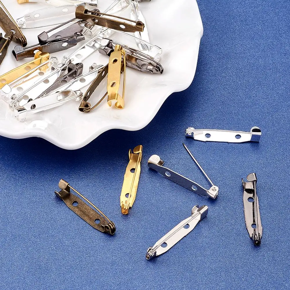 100 шт. железная брошь булавка для безопасной задней панели разноцветное