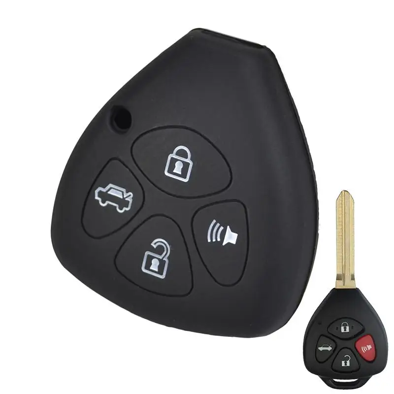 

4 Button Remote Key Case Fit For Toyota Matrix Yaris Venza Avensis Scion Xd Xb Iq Tc Fr-S Subaru Brz Silicone Cover Fob Holder