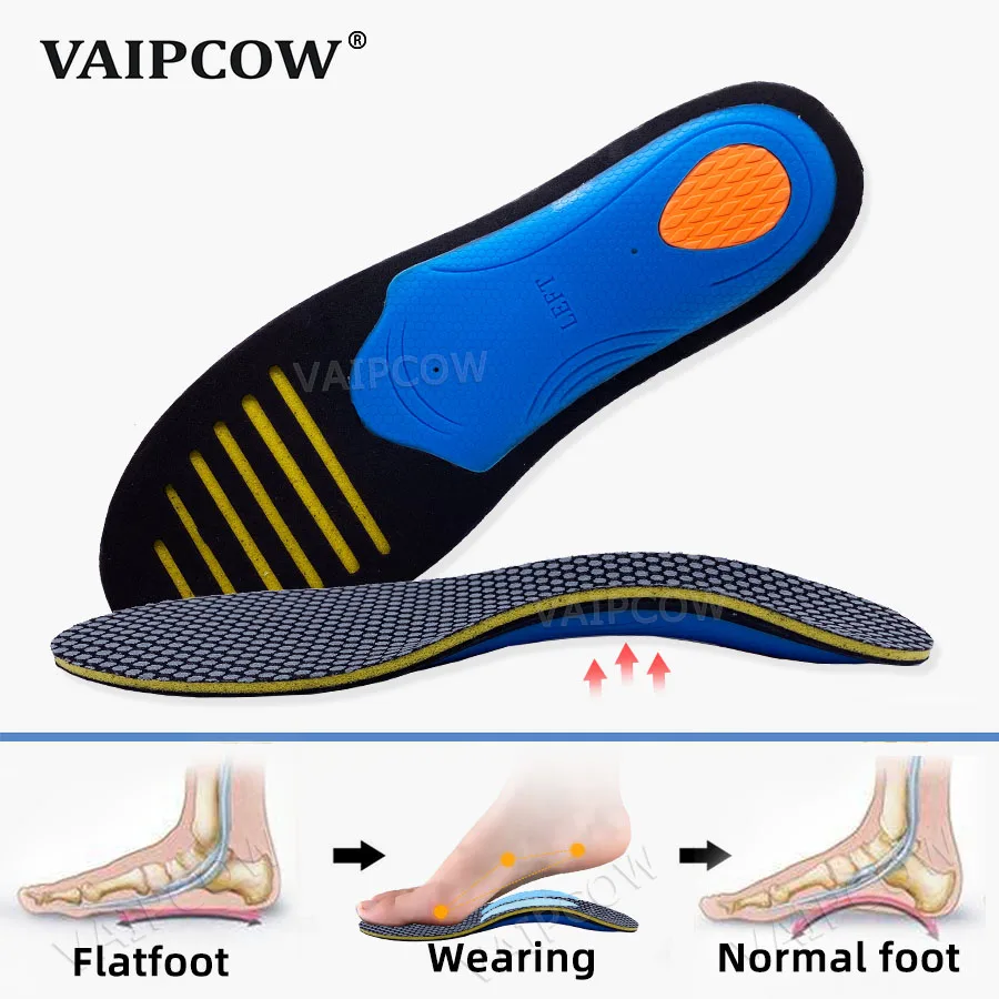 VAIPCOW Orthopedic Shoes Sole Insoles Flat Feet Arch support Unisex EVA Orthotic Arch Support Sport Shoe Pad Insert Cushion
